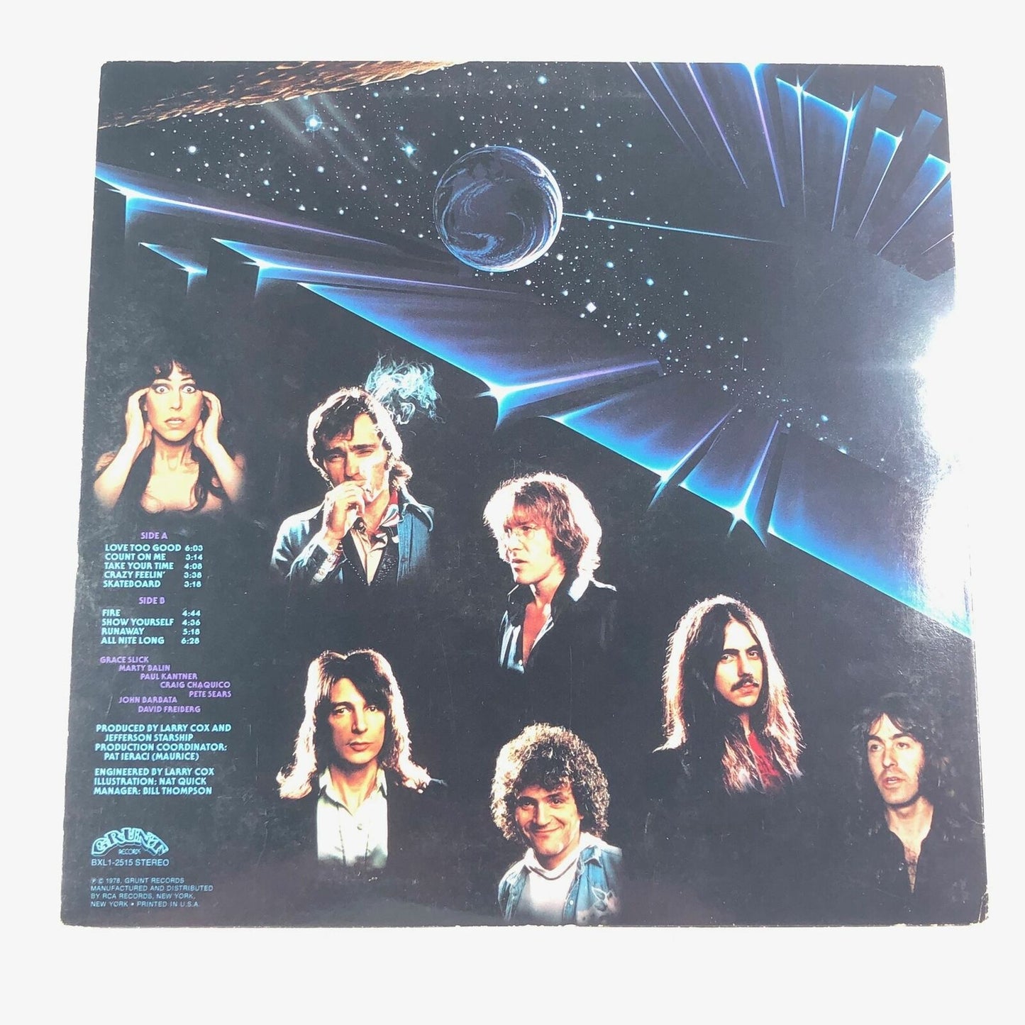 MARTY BALIN Jefferson Starship LP Vinyl PSA/DNA Earth Album autographed
