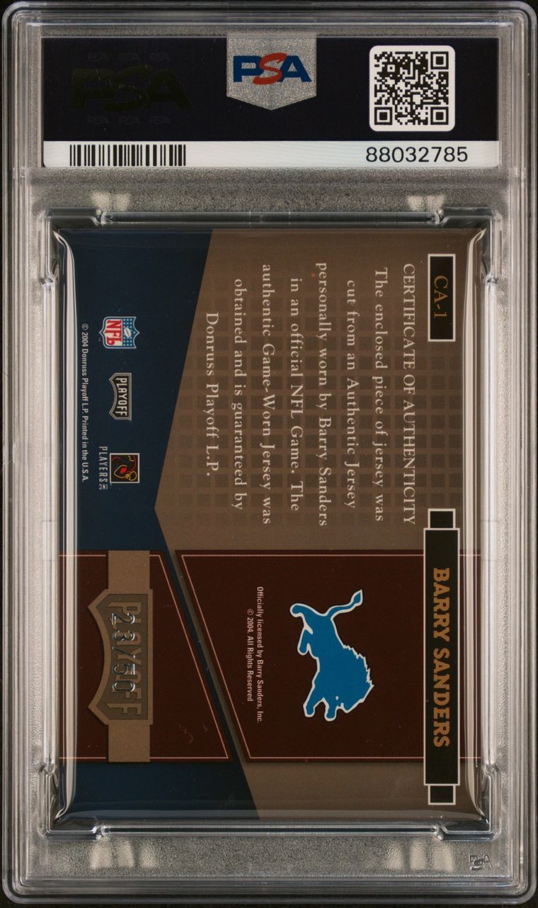 2004 Playoffs Absolute Memorabilia Canton Absolute-Jersey Bronze Barry Sanders