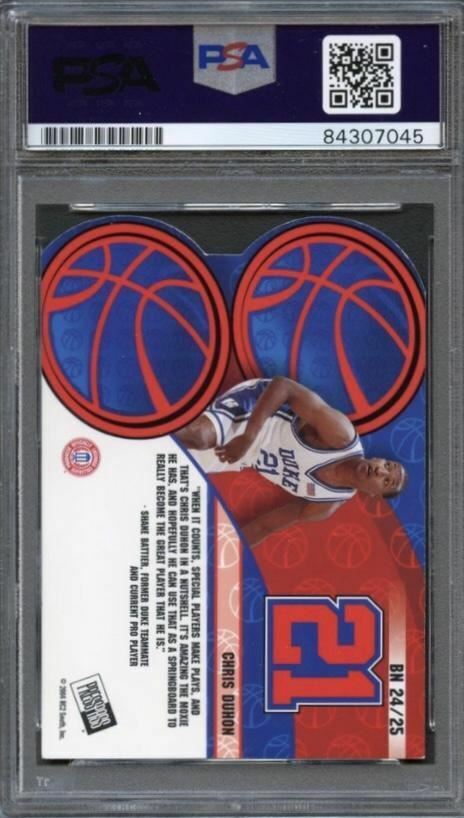 2004 Press Pass #24 Chris Duhon Signed Card AUTO PSA Slabbed