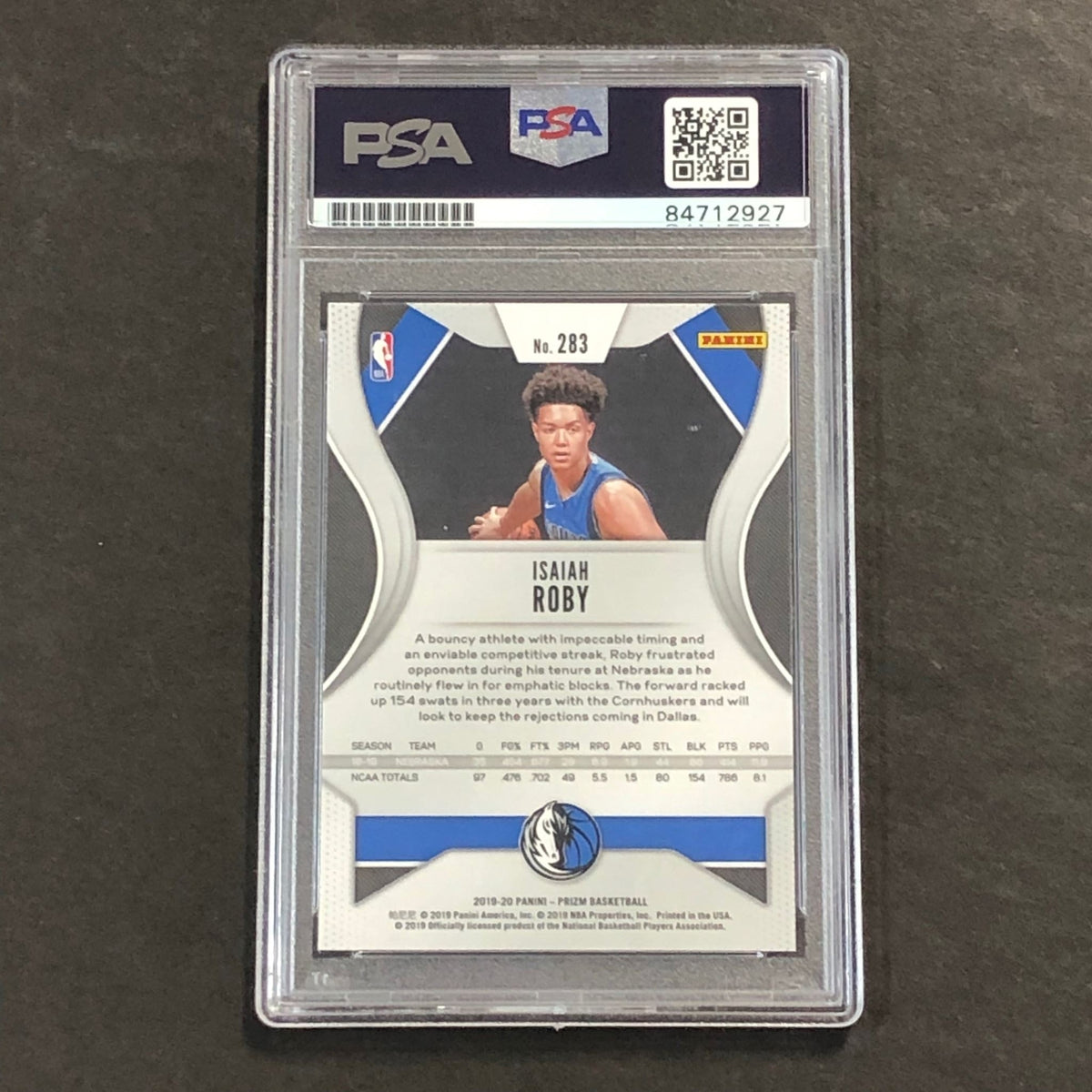 2019-20 Panini Prizm #283 Isaiah Roby Signed Card AUTO PSA Slabbed RC Mavericks
