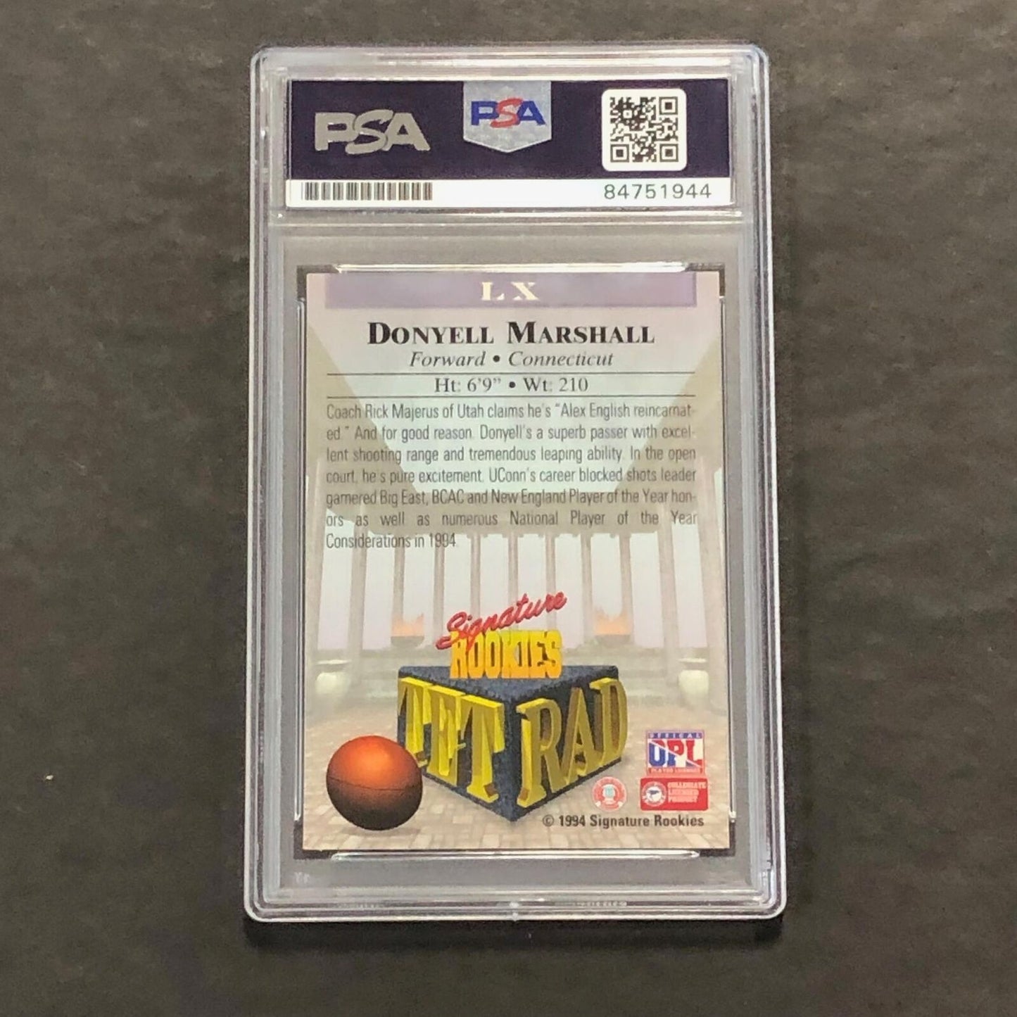 1994 Signature Rookies #LX Donyell Marshall Signed Card AUTO PSA/DNA Slabbed Cav