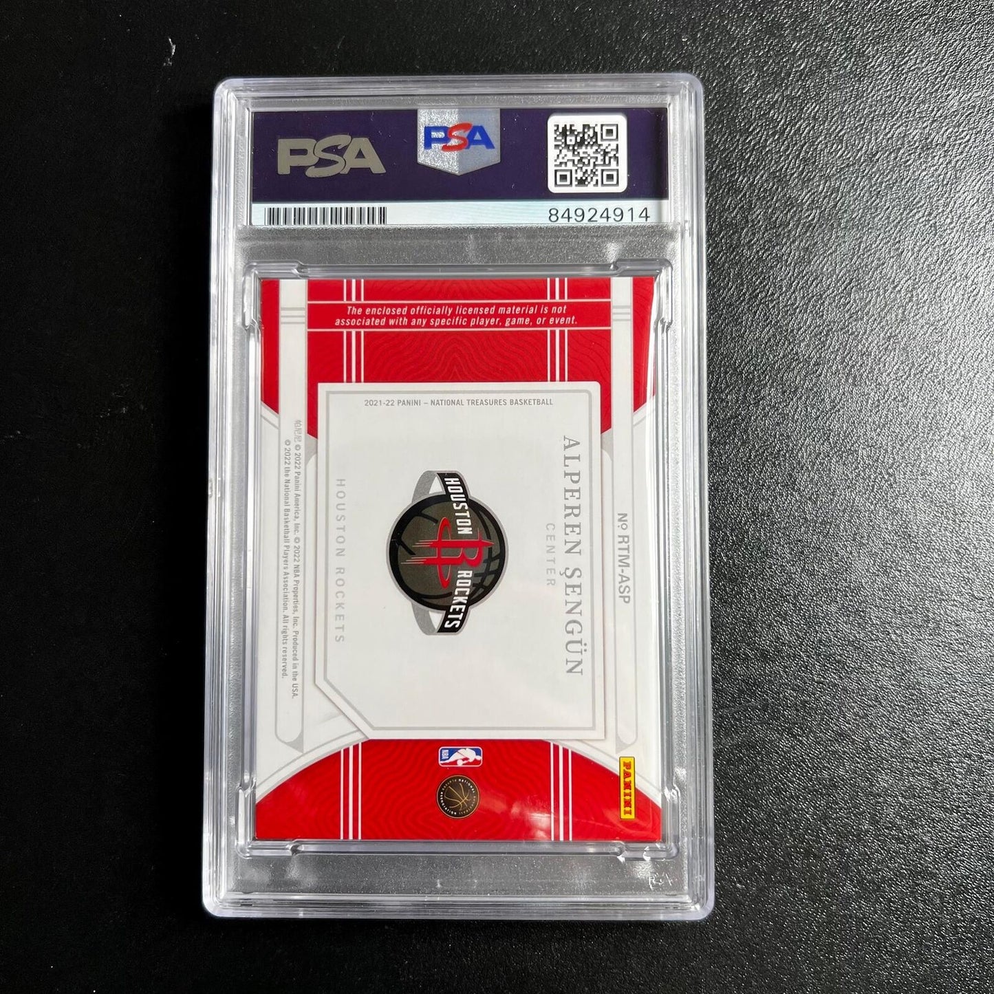 2021-22 Panini National Treasures #RTM-ASP Alperen Sengun Auto 10 PSA Slabbed R
