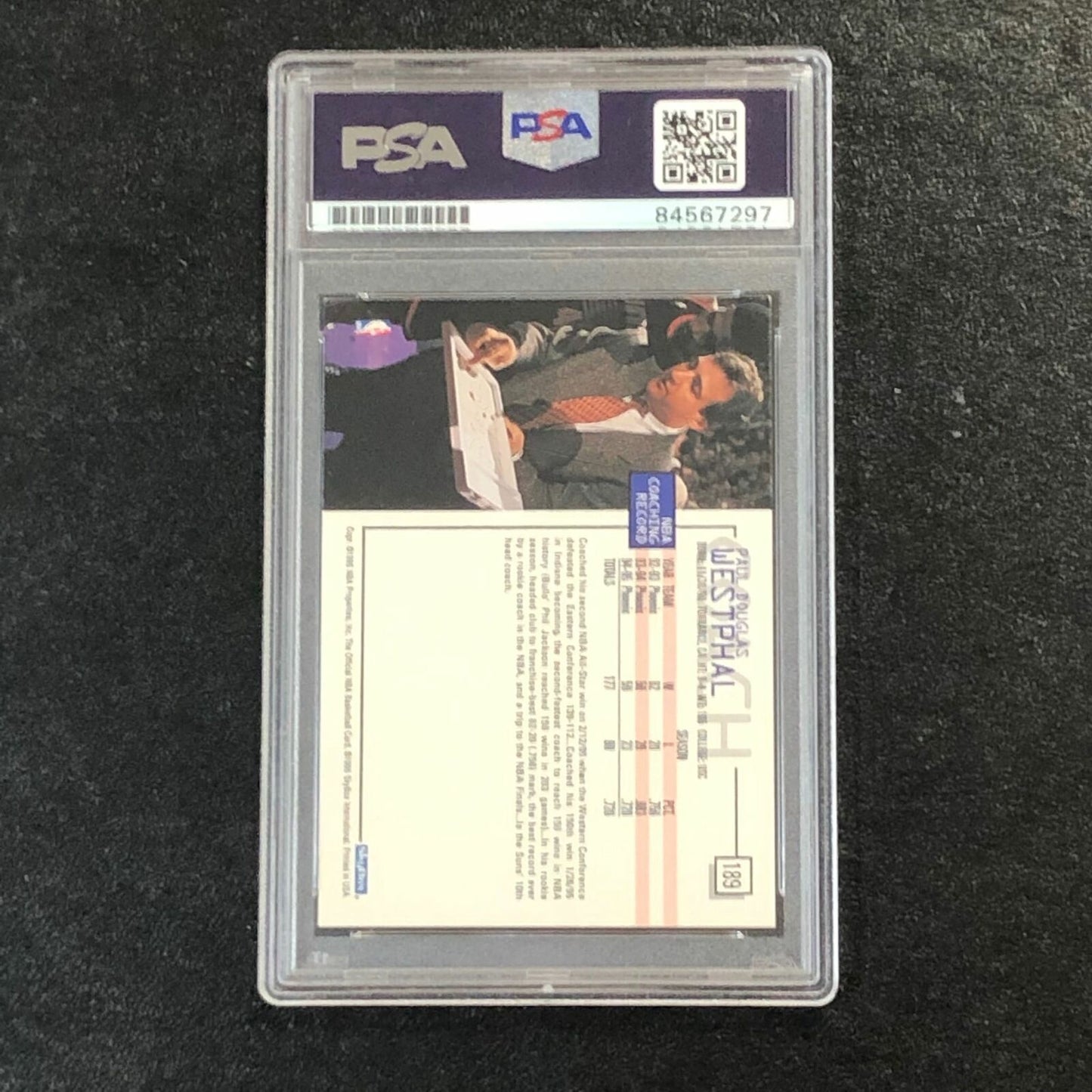 1995-96 NBA Hoops #189 Paul Westphal Signed Card Auto 10 PSA Slabbed Suns