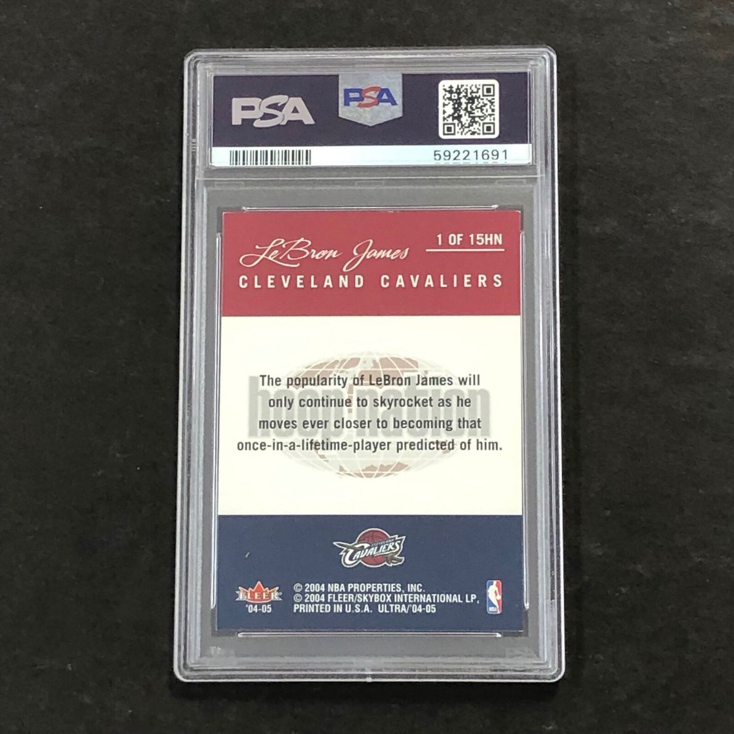 2004 Ultra #1 Lebron James PSA 7 NM Hoop Nation