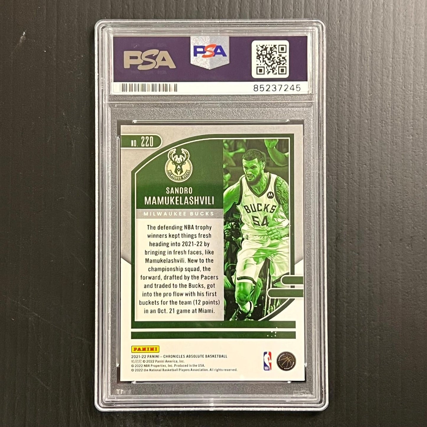 2021-2022 Panini Chronicles Absolute #200 Sandro Mamukelashvili Signed Card AUTO