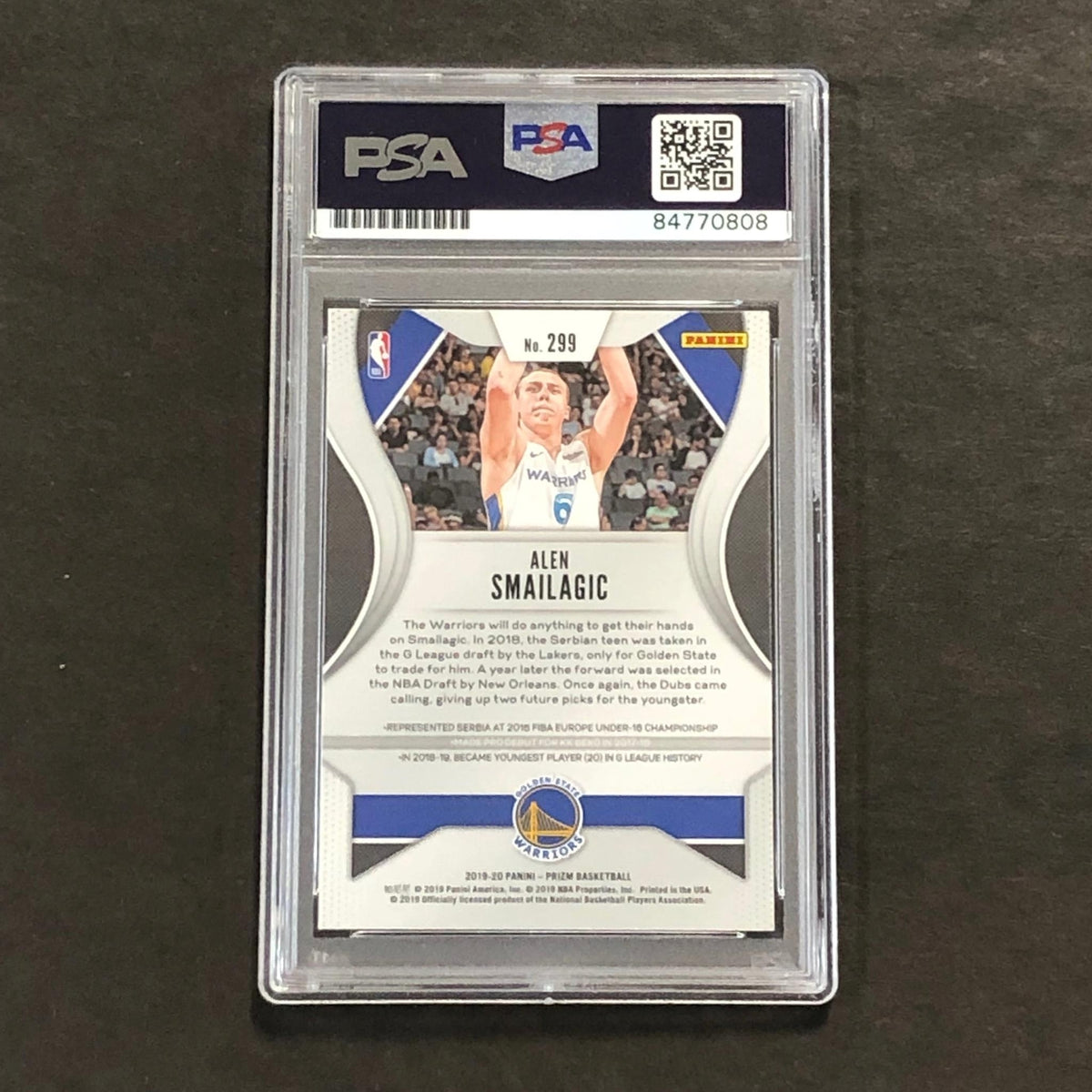 2019-20 Panini Prizm #299 Alen Smailagic Signed Rookie Card AUTO PSA Slabbed RC