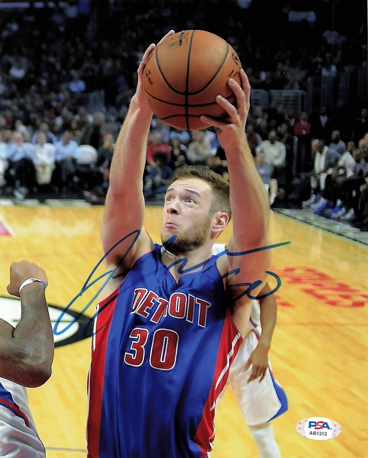 JON LEUER signed 8x10 photo PSA/DNA Detroit Pistons Autographed