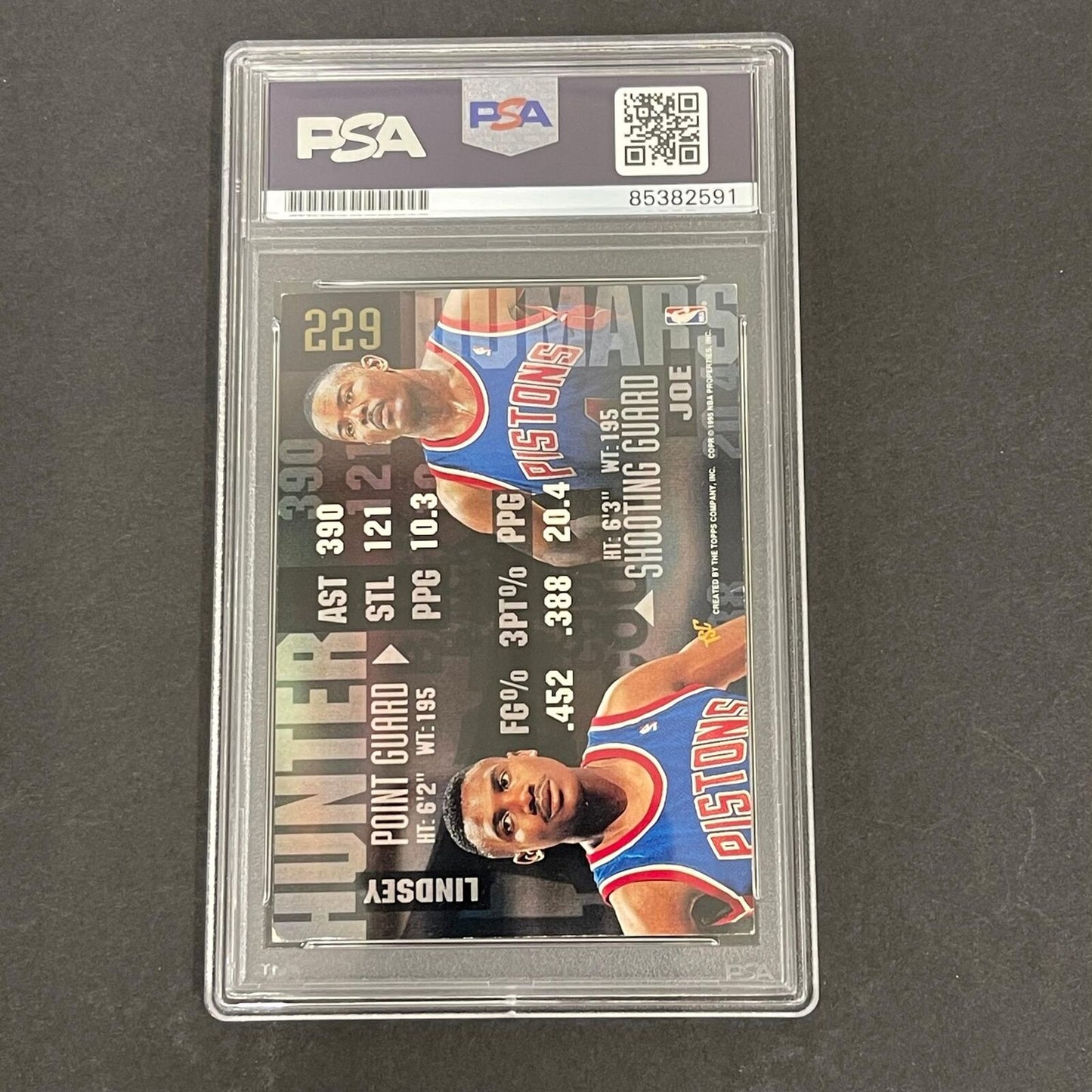 1996 Topps Stadium Club #229 Joe Dumars Signed Card AUTO 10 PSA Slabbed Pistons
