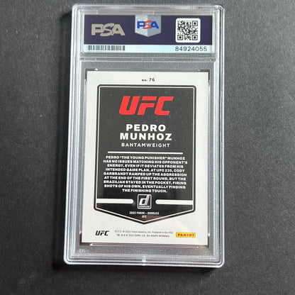 2022 Panini Donruss #76 Pedro Munhoz Signed Card AUTO PSA Slabbed UFC