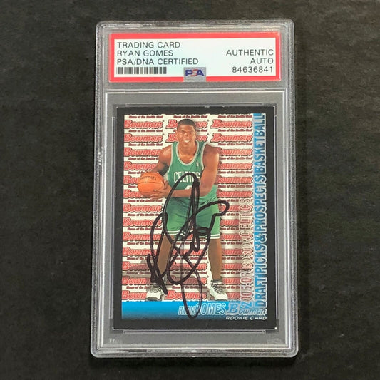 2005-06 Bowman Basketball #123 Ryan Gomes Signed Rookie Card AUTO PSA Slabbed RC