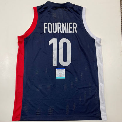 EVAN FOURNIER signed Jersey PSA/DNA Team France Autographed Knicks