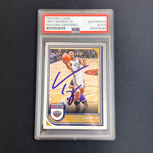 2023-2024 Panini Hoops #149 Trey Murphy III Signed Card Auto PSA Slabbed RC Peli