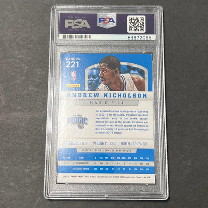 2012-13 Panini Basketball #221 Andrew Nicholson Signed Card AUTO PSA Slabbed Mag