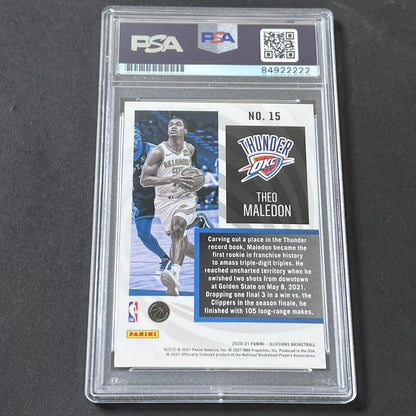 2020-21 Panini Illusions #15 Theo Maledon Signed Card AUTO PSA Slabbed Thunder