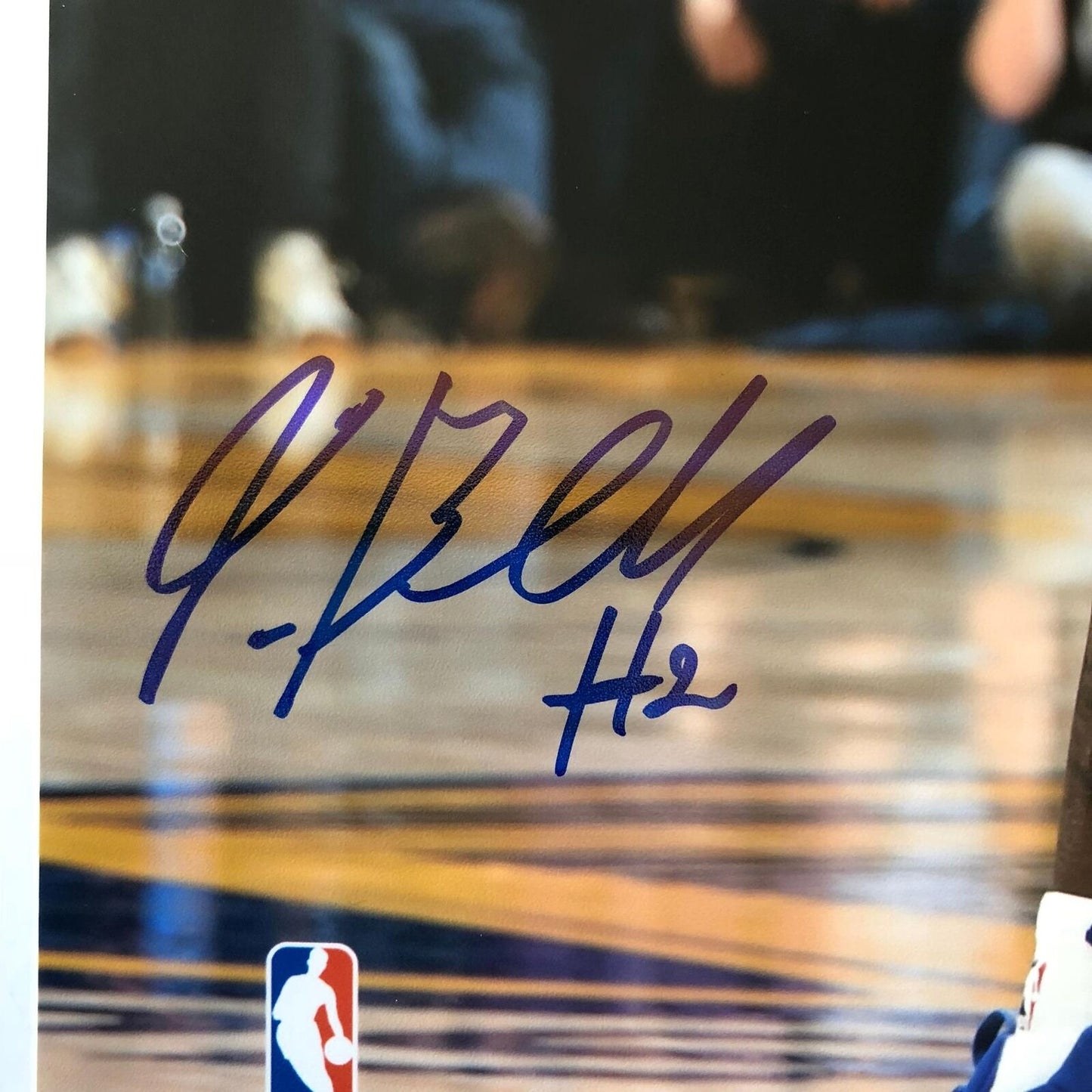 Jordan Bell signed 11x14 photo BAS Beckett Golden State Warriors Autographed