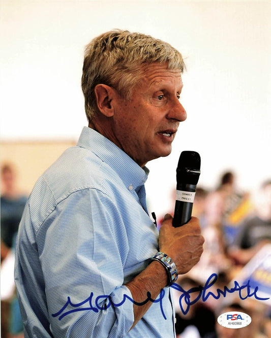 Gary Johnson signed 8x10 Photo PSA/DNA Autographed Politician