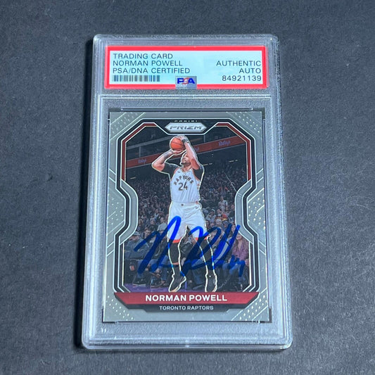 2020-21 Panini Prizm #157 Norman Powell Signed Card AUTO PSA Slabbed Raptors