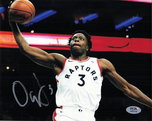 OG ANUNOBY signed 8x10 photo PSA/DNA Toronto Raptors Autographed