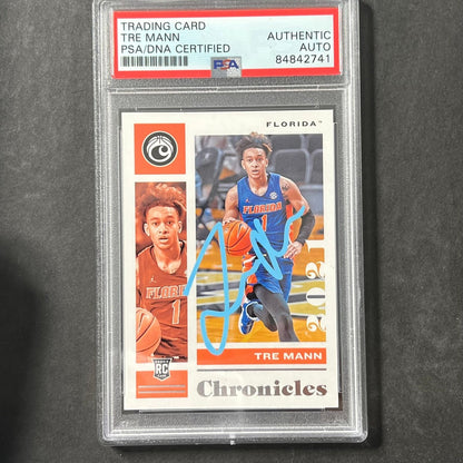 2021 Panini Chronicles Draft Picks #21 Tre Mann Signed AUTO PSA Slabbed Florida