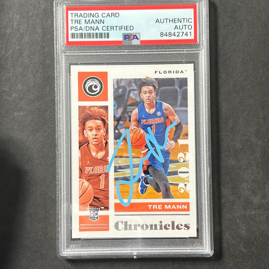 2021 Panini Chronicles Draft Picks #21 Tre Mann Signed AUTO PSA Slabbed Florida