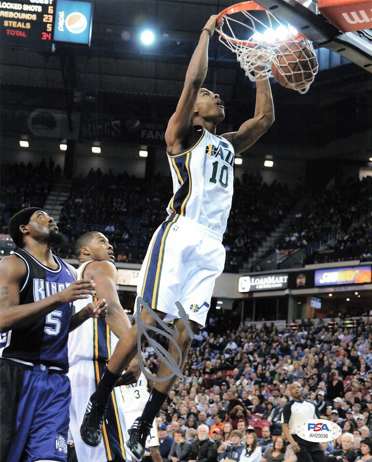 Alec Burks signed 8x10 photo PSA/DNA Sacramento Kings Autographed