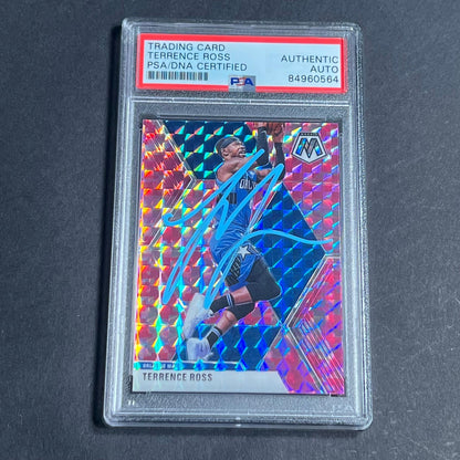 2019-20 Panini Mosaic Cracked Ice #52 Terrence Ross Signed Card AUTO PSA/DNA Sla