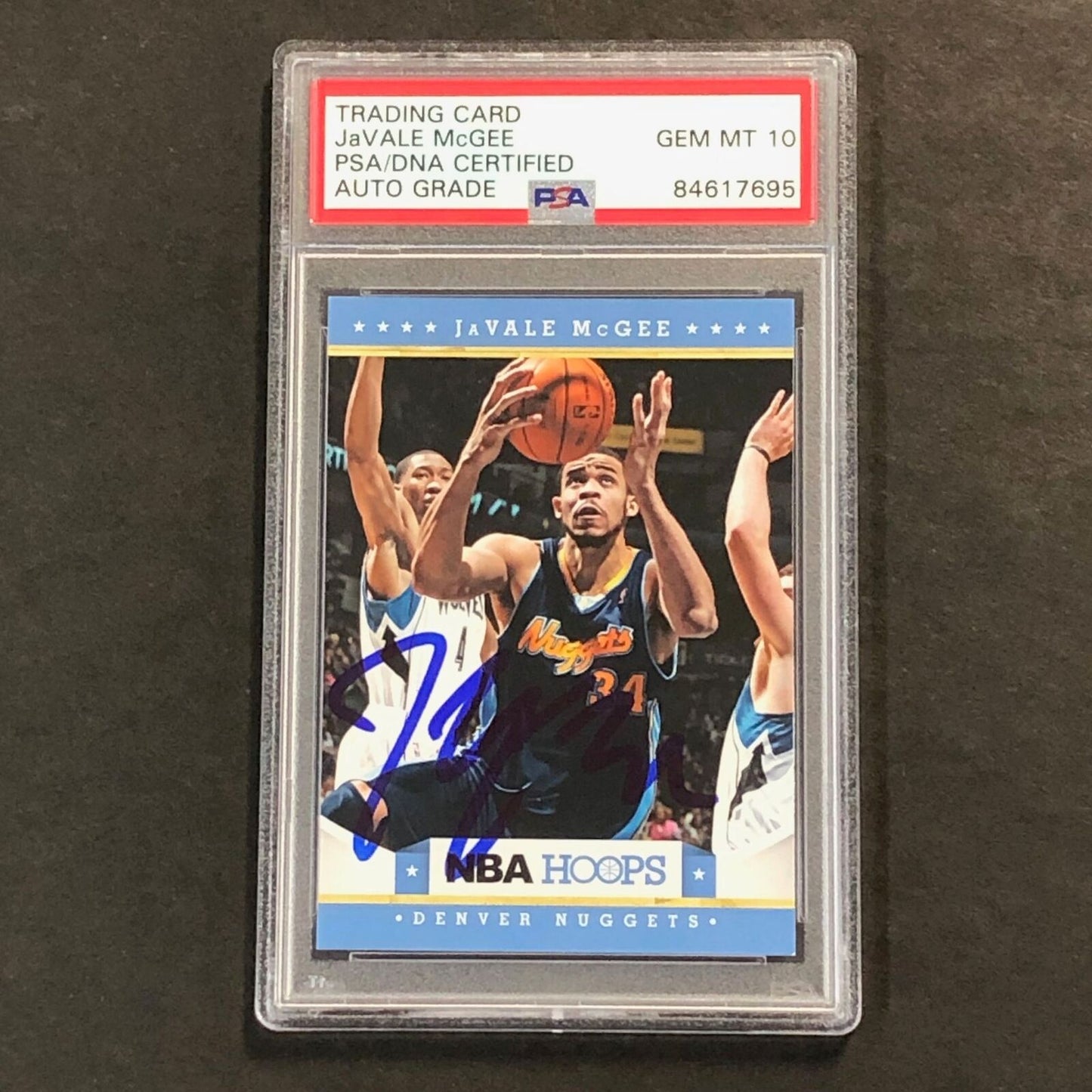 2012 NBA Hoops #112 JaVale McGee Signed AUTO 10 PSA Slabbed Nuggets