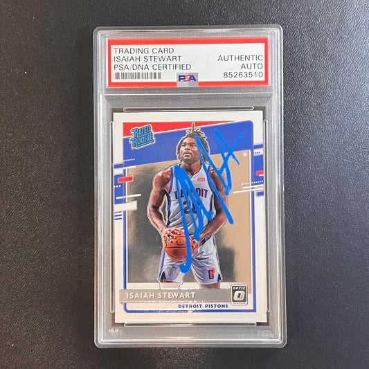 2020-21 Panini Donruss Optic Rated Rookie #166 Isaiah Stewart Signed Card AUTO P