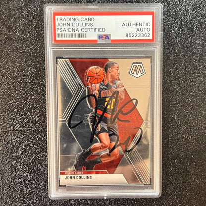 2019-20 PANINI Mosaic #192 John Collins Signed Card AUTO PSA/DNA Slabbed Hawks R