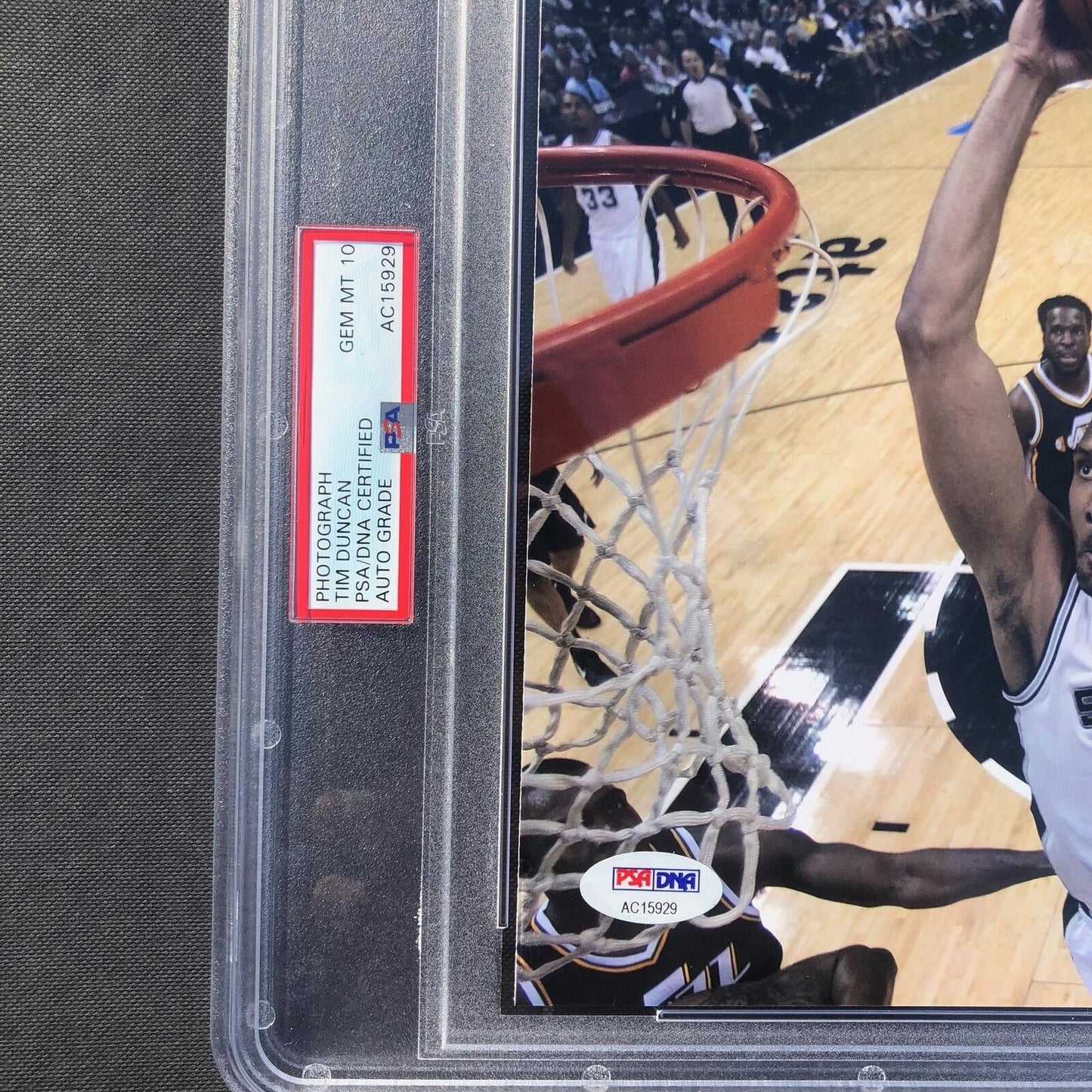 Tim Duncan signed 8x10 photo PSA Encapsulated Auto Grade 10 PSA 10 Gem Mint