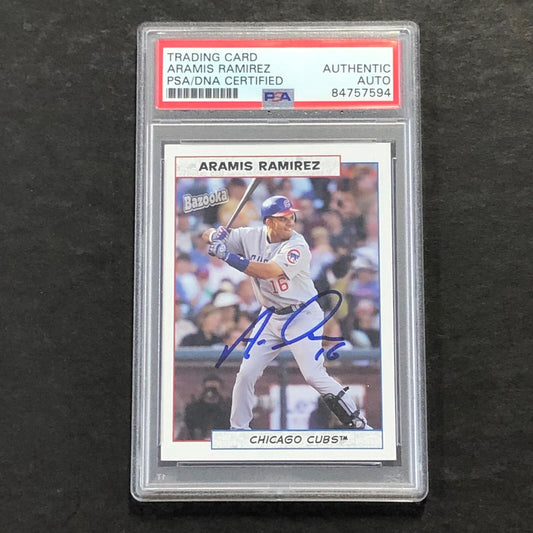 2005 Topps Bazooka #2 Aramis Ramirez Card PSA Slabbed Auto Cubs