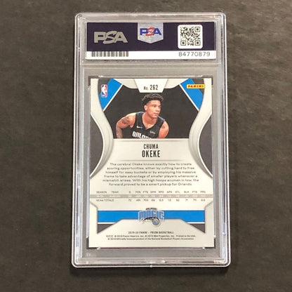 2019-20 Panini Prizm #262 Chuma Okeke Signed Card AUTO 10 PSA Slabbed Magic