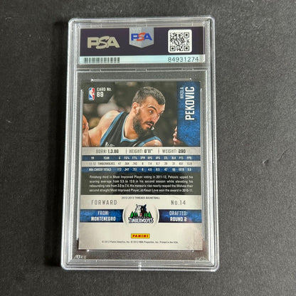 2012-13 Panini Threads #89 Nikola Pekovic Signed Card AUTO PSA Slabbed Timberwol