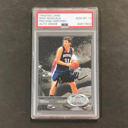 2013-14 Skybox Metal Universe #273 Mike Muscala Signed Card AUTO 10 PSA Slabbed