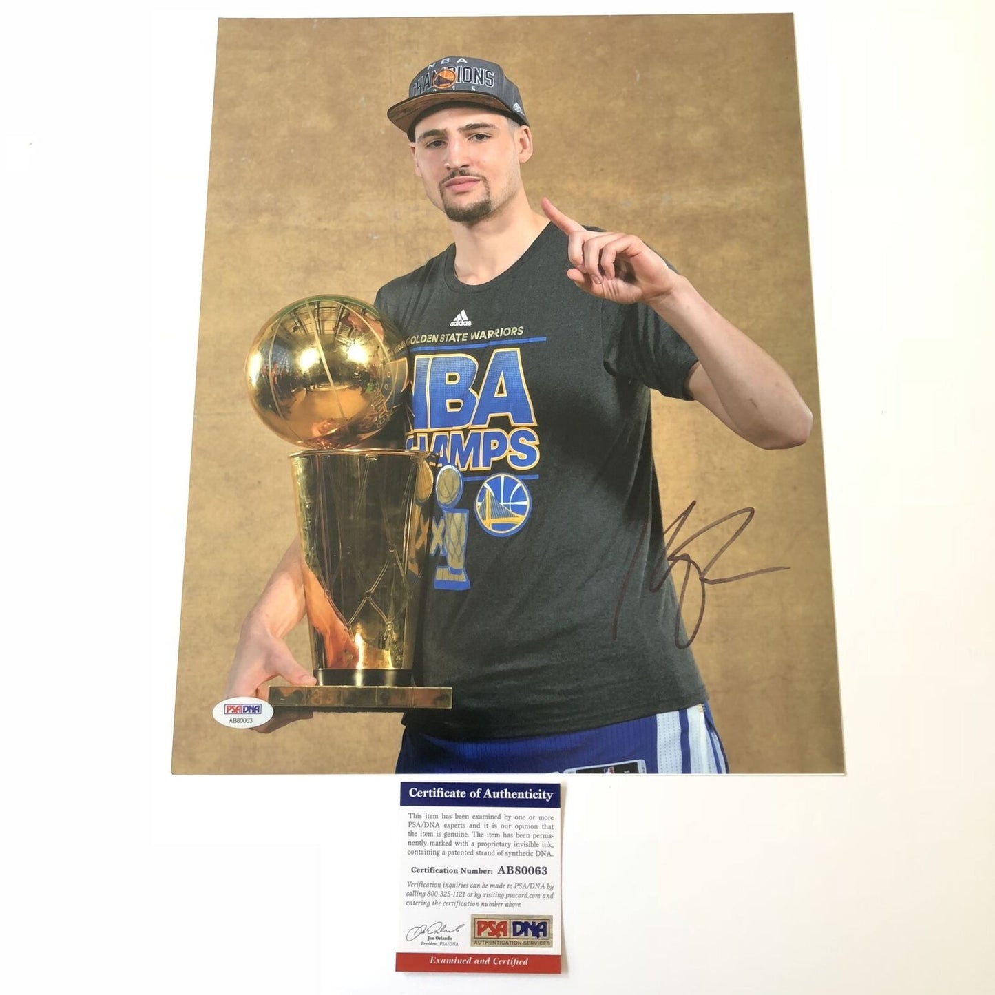 Klay Thompson signed 11x14 photo PSA/DNA Golden State Warriors Autographed