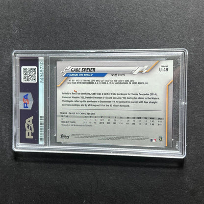 2020 Topps Chrome #U-49 Gabe Speier Signed Card AUTO 10 PSA Slabbed Royals