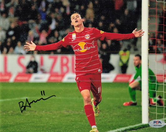 Brenden Aaronson signed 8x10 photo PSA Team USA