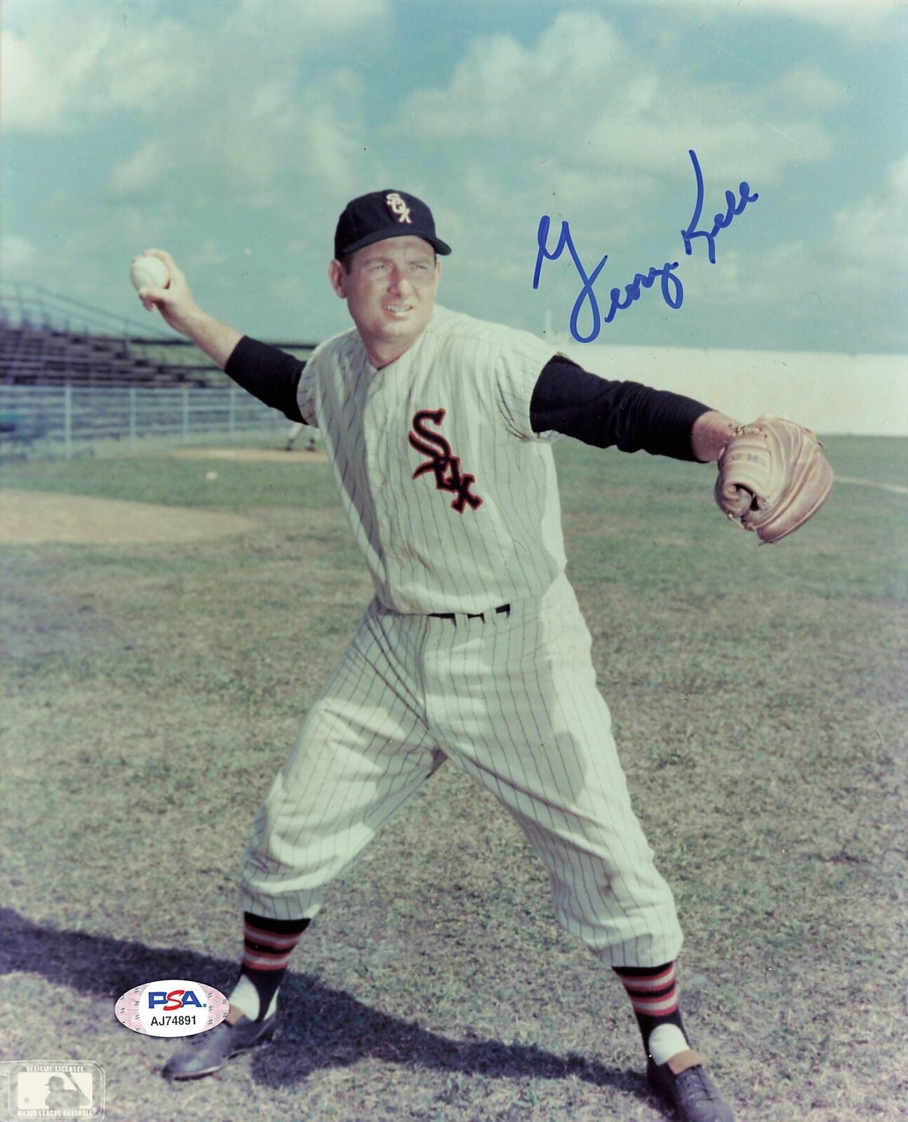 GEORGE KELL signed 8x10 photo Chicago White Sox PSA/DNA Autographed