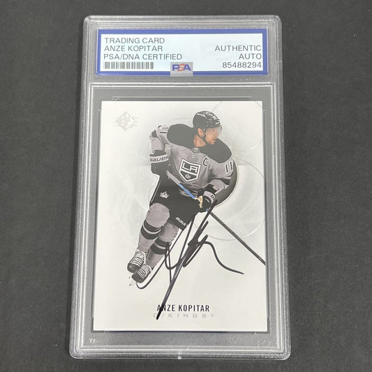 2020 Sp Hockey #92 Anze Kopitar Signed Card Auto PSA Kings