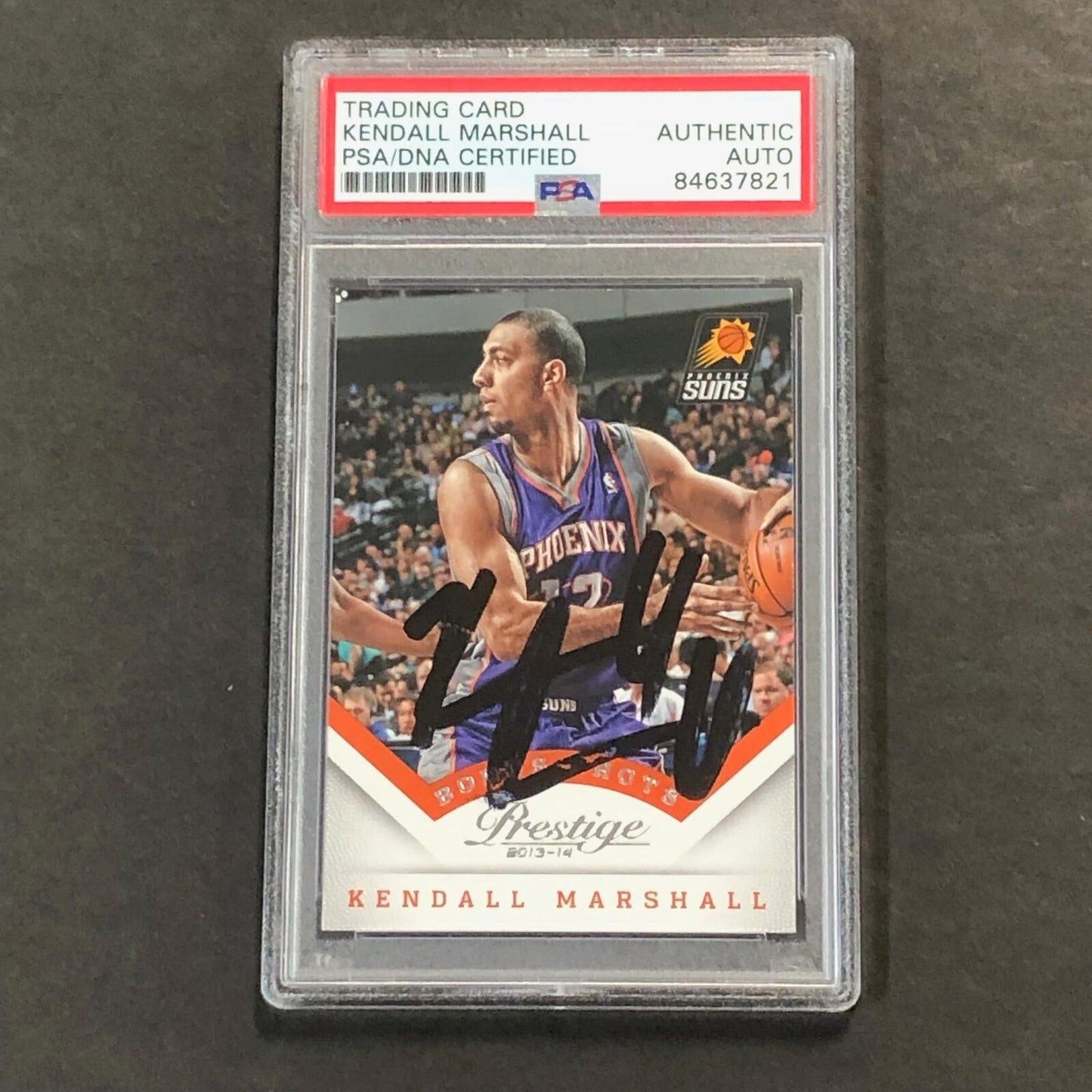 2013-14 Panini Prestige #119 Kendall Marshall Signed Card AUTO PSA Slabbed Suns