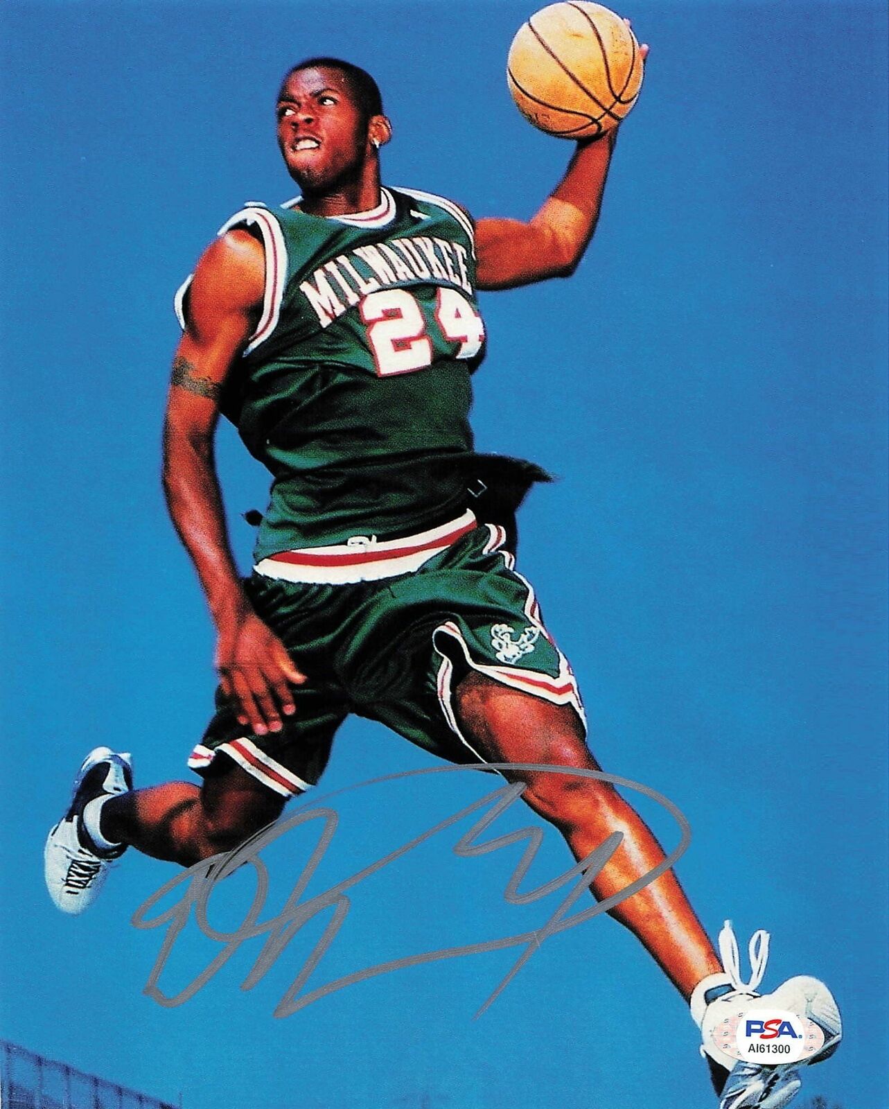 DESMOND MASON signed 8x10 photo PSA/DNA Milwaukee Bucks Autographed