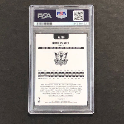 2017-18 Panini NBA Hoops #129 Nerlens Noel Signed Card AUTO PSA Slabbed Maverick