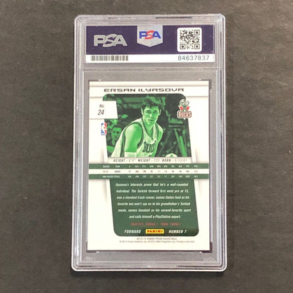 2013-14 Panini Prizm #24 Ersan Ilyasova Signed Card AUTO PSA Slabbed Bucks