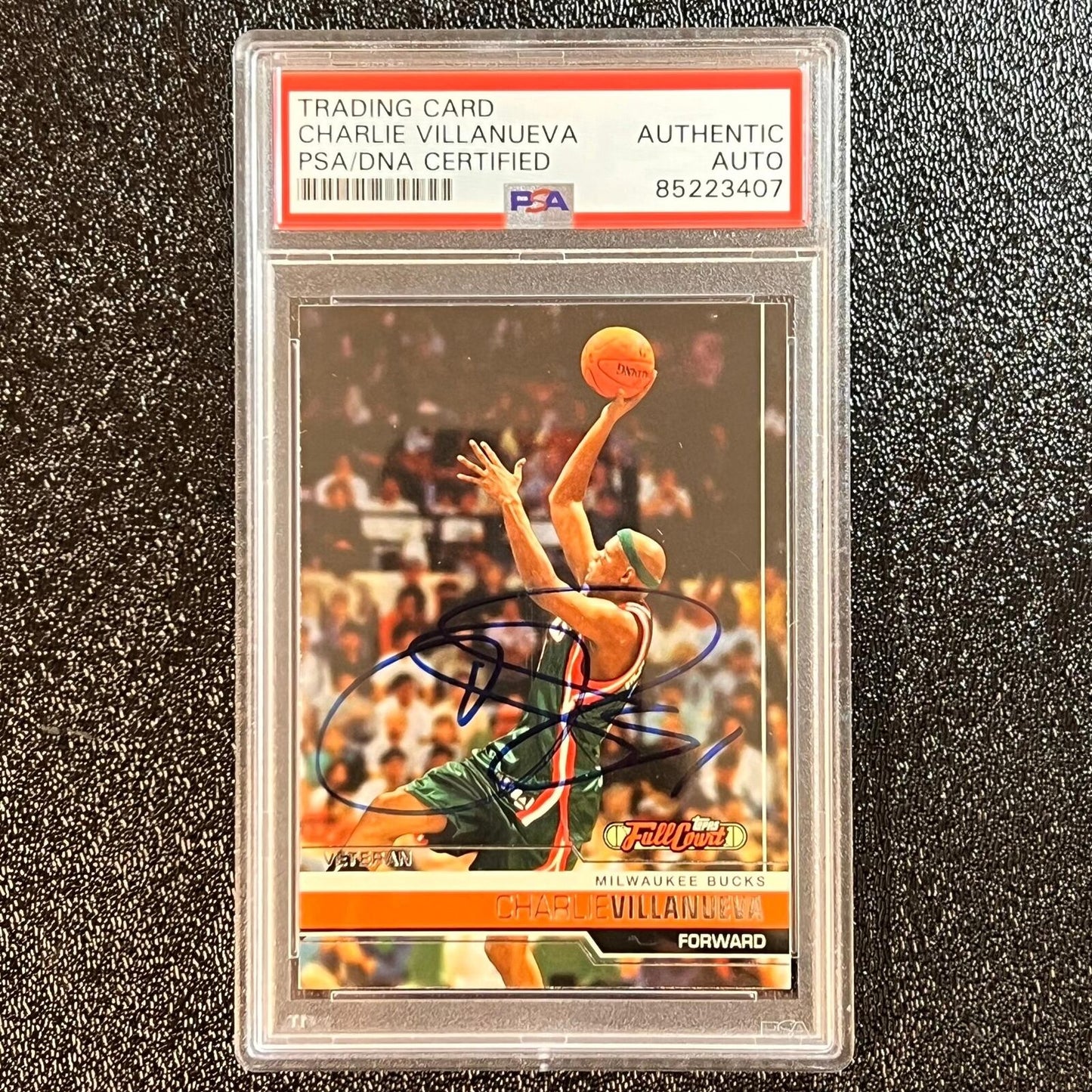 2005-06 Topps Breakdown #67 Charlie Villanueva Signed Card AUTO PSA/DNA Slabbed