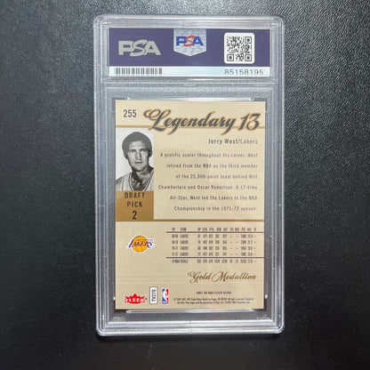 2007-08 Fleer Ultra Legendary 13 #255 JERRY WEST Signed Card AUTO 10 PSA Slabbed