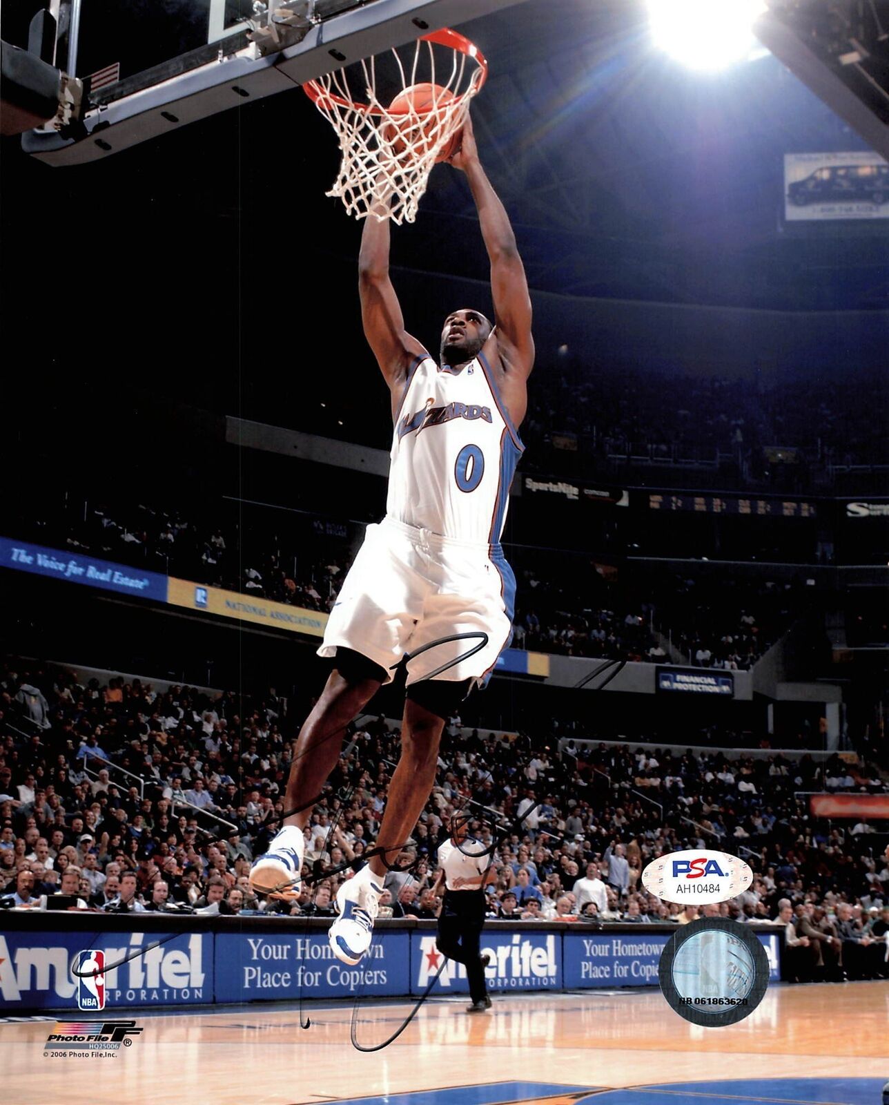 Gilbert Arenas signed 8x10 photo PSA/DNA Washington Wizards Autographed