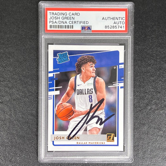 2020-21 Panini Donruss #234 Josh Green Signed Card AUTO PSA/DNA Slabbed RC Maver
