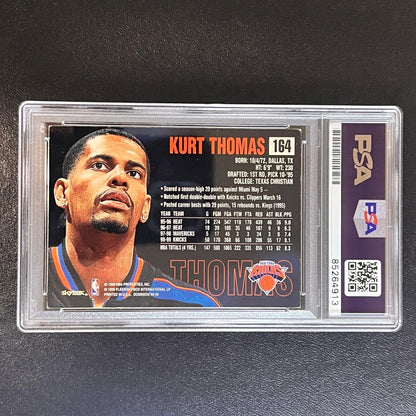 1999-2000 Fleer Skybox Dominion #164 Kurt Thomas Signed Card AUTO PSA Slabbed Kn