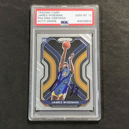 2020 PANINI PRIZM #268 JAMES WISEMAN Signed Card AUTO 10 PSA Slabbed RC Warriors