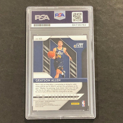 2018-19 Panini Prizm #123 Grayson Allen Signed Card AUTO PSA Slabbed Jazz